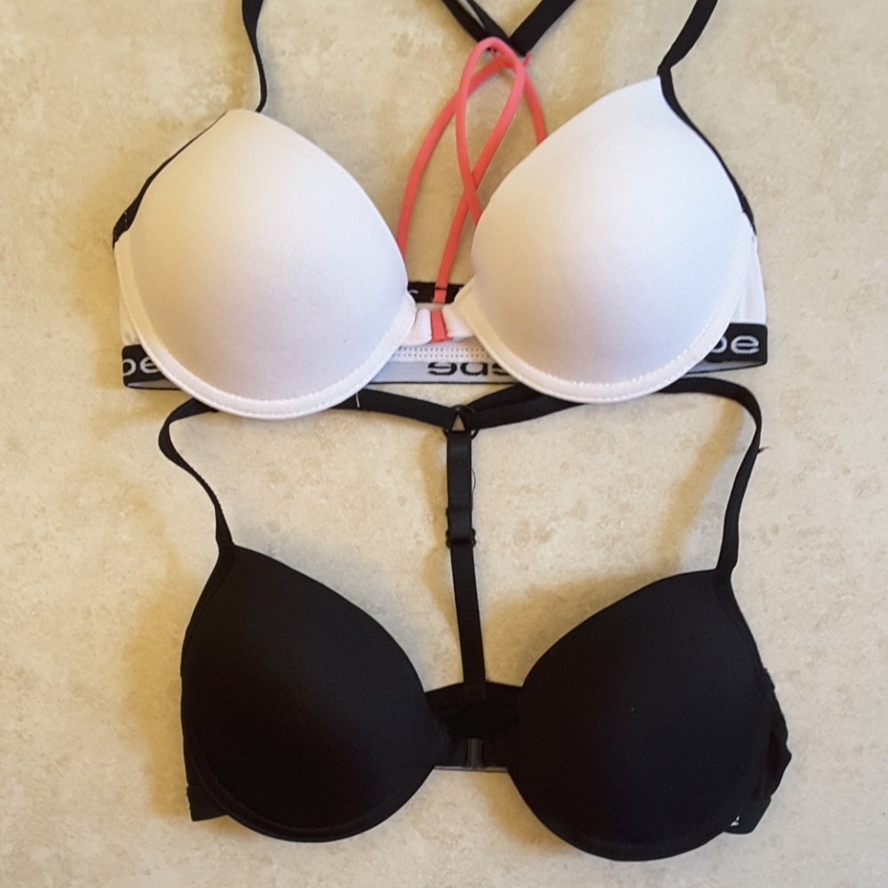Bebe girls set of 2 bras size 34A & 34B